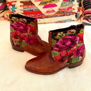 Embroidered booties